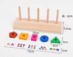 Block Matching Puzzle | Shape and Color Wooden Building Block with Multi Colour Matching Puzzle Game - Image 4